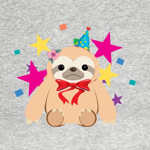 Bow Tie Party Sloth by Danion